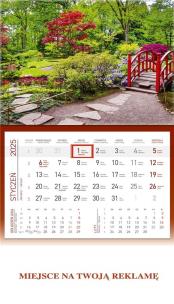 Opakowanie Kalendarz 2025 ścienny jednodzielny Ogród