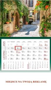 Opakowanie Kalendarz 2025 ścienny jednodzielny Toskania