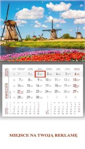 Opakowanie Kalendarz 2025 ścienny jednodzielny Wiatraki