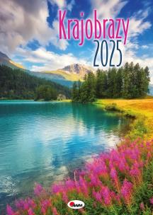 Kalendarz 2025 ścienny Krajobrazy. Wydawca: AWM kalendarze. Multiszop.pl Opakowanie Kalendarz 2025 ścienny Krajobrazy