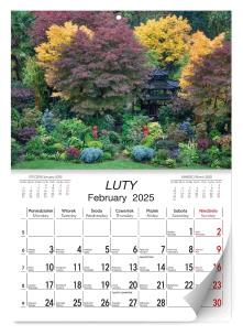 Opakowanie Kalendarz 2025 ścienny Lux Ogrody