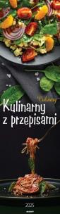 Kalendarz 2025 ścienny paskowy Kulinarny. Wydawca: AVANTI. Multiszop.pl Opakowanie Kalendarz 2025 ścienny paskowy Kulinarny