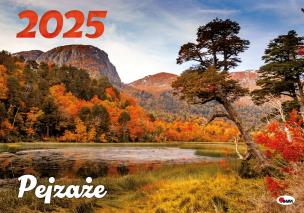Kalendarz 2025 ścienny Pejzaże. Wydawca: AWM kalendarze. Multiszop.pl Opakowanie Kalendarz 2025 ścienny Pejzaże