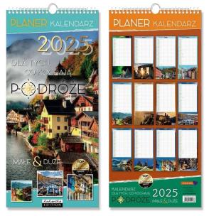 Opakowanie Kalendarz 2025 ścienny planer Podróże