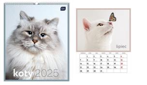 Opakowanie Kalendarz 2025 ścienny planszowy 33,5x40cm Koty