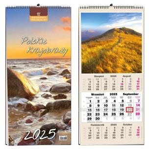 Opakowanie Kalendarz 2025 trójdzielny 13 plansz PL Pejzaże
