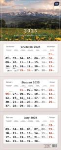 Opakowanie Kalendarz 2025 trójdzielny 82,5x34cm Góry