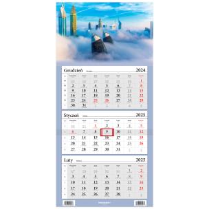 Opakowanie Kalendarz 2025 Trójdzielny Dubaj w chmurach
