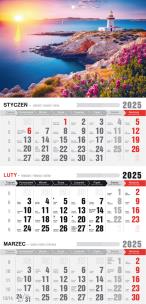 Opakowanie Kalendarz 2025 Trójdzielny ekonomiczny Latarnia