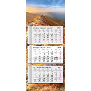 Opakowanie Kalendarz 2025 trójdzielny główka płaska Tatry