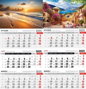 Opakowanie Kalendarz 2025 Trójdzielny KTE mix