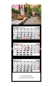 Kalendarz 2025 trójdzielny old street. Wydawca: Evena. Multiszop.pl Opakowanie Kalendarz 2025 trójdzielny old street