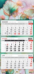 Okładka książki Kalendarz 2025 Trójdzielny płaska gł. Abstrakcja