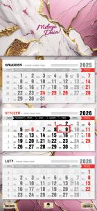 Okładka książki Kalendarz 2025 Trójdzielny płaska główka Glamour