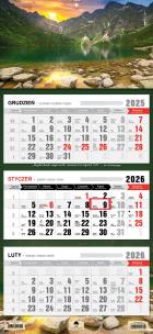 Okładka książki Kalendarz 2025 Trójdzielny płaska główka Tatry