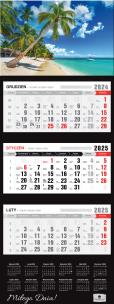 Okładka książki Kalendarz 2025 Trójdzielny Premium Dominikana
