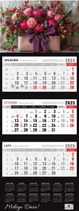 Okładka książki Kalendarz 2025 Trójdzielny Premium Flower Box