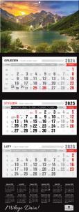 Okładka książki Kalendarz 2025 Trójdzielny Premium Tatry