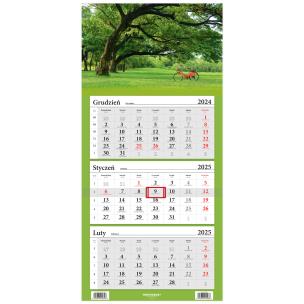 Opakowanie Kalendarz 2025 Trójdzielny Rower w parku