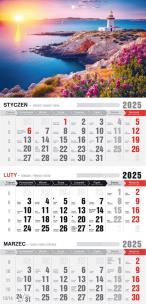 Opakowanie Kalendarz 2025 Trójdzielny z magnesem Latarnia