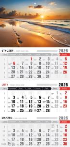 Okładka książki Kalendarz 2025 Trójdzielny z magnesem Ocean