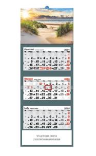 Kalendarz 2025 trójdzielny zachód nad Bałtykiem. Wydawca: Evena. Multiszop.pl Opakowanie Kalendarz 2025 trójdzielny zachód nad Bałtykiem