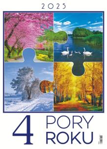 Kalendarz 2025 wieloplanszowy 4 pory roku. Wydawca: Evena. Multiszop.pl Opakowanie Kalendarz 2025 wieloplanszowy 4 pory roku