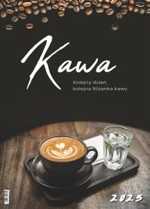 Kalendarz 2025 wieloplanszowy kawa. Wydawca: Evena. Multiszop.pl Opakowanie Kalendarz 2025 wieloplanszowy kawa
