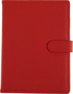 Opakowanie KALENDARZ A5 DZIENNY Z ZAPIĘCIEM 2024 EKOSKÓRA CZERWONY