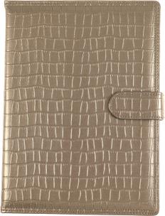 Opakowanie KALENDARZ A5 DZIENNY Z ZAPIĘCIEM 2024 KROKODYL JASNY BRĄZ