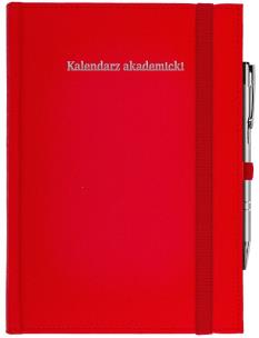Okładka książki Kalendarz akademicki A5 tyg Cross z gumką czerwony