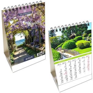Opakowanie Kalendarz biurkowy 2023 pion mały Ogrody