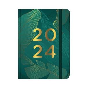 Kalendarz codzienny 2024 B6 Zielony w liście ALBI. Wydawca: Albi. Multiszop.pl Opakowanie Kalendarz codzienny 2024 B6 Zielony w liście ALBI