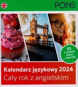 Kalendarz językowy 2024 Cały rok z Angielskim PONS. Autor:   Praca zbiorowa. Multiszop.pl Okładka książki Kalendarz językowy 2024 Cały rok z Angielskim PONS