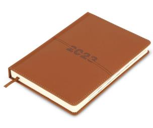 Opakowanie Kalendarz książkowy 2023 A5 brązowy EASY