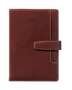 Kalendarz książkowy 2024 A5 dzienny magnes brązowy. Wydawca: Evena. Multiszop.pl Opakowanie Kalendarz książkowy 2024 A5 dzienny magnes brązowy