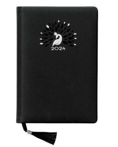 Kalendarz książkowy 2024 kobiecy A5 dzienny czarny. Wydawca: Evena. Multiszop.pl Opakowanie Kalendarz książkowy 2024 kobiecy A5 dzienny czarny