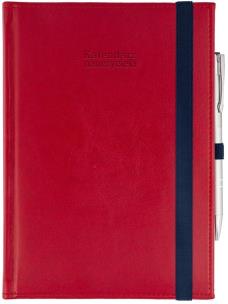Opakowanie Kalendarz naucz. 2024/2025 A5 tyg. gumka czerwony