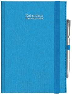 Okładka książki Kalendarz naucz. 2024/2025 A5 tyg. gumka niebieski