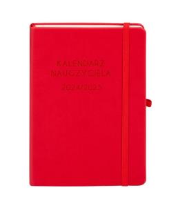 Okładka książki Kalendarz Nauczyciela 2024/2025 A5 TDW  czerwony