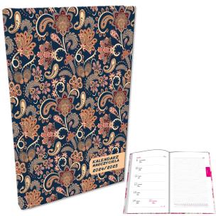 Opakowanie Kalendarz nauczyciela 2024/2025 A5 tygodniowy Paisley Kwiaty Blue
