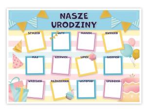 Kalendarz urodzinowy. Wydawca: LearnHow. Multiszop.pl Opakowanie Kalendarz urodzinowy