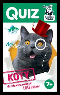 Kapitan nauka. Quiz Koty. Autor: Małgorzata Biegańska-Hendryk. Multiszop.pl Okładka książki Kapitan nauka. Quiz Koty