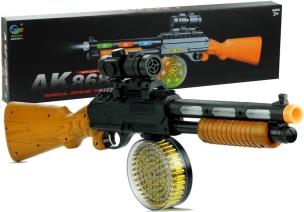 Karabin AK 868-1 świeci gra 60 cm. Wydawca: Lean Toys. Multiszop.pl Opakowanie Karabin AK 868-1 świeci gra 60 cm