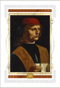 Opakowanie Karnet 16x23 B-3J 515 003 + koperta Leonardo DaVin