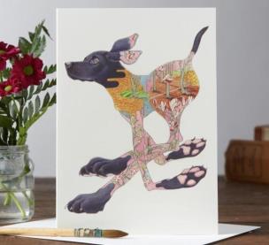 Opakowanie Karnet A025 B6 + koperta Czarny labrador