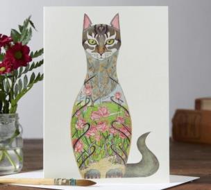 Opakowanie Karnet A038 B6 + koperta Kot z różami