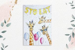 Opakowanie Karnet A5 Żyrafy