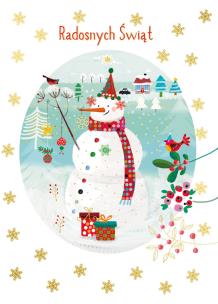 Opakowanie Karnet B6 Boże Narodzenie Bałwan