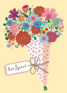 Opakowanie Karnet B6 Rożek kwiatowy